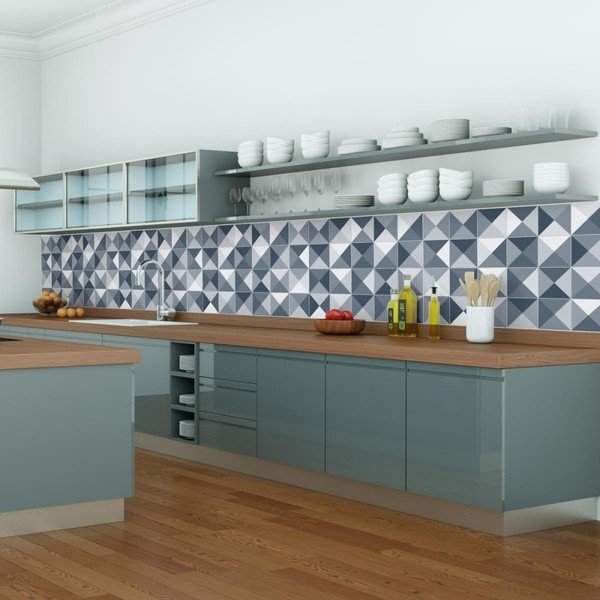 Sada 24 dekoratívnych samolepiek na stenu Ambiance Azulejos Shades, 10 × 10 cm-image-1