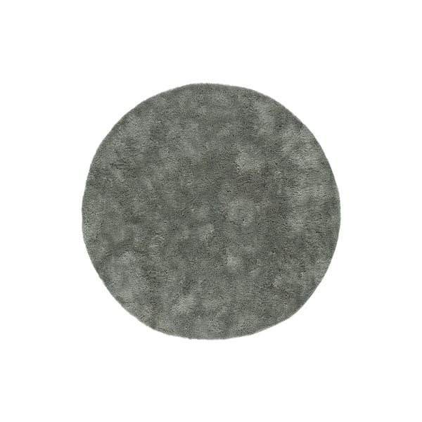 Antracitovosivý okrúhly koberec ø 120 cm Roma Liso – Universal