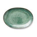 Zelený/čierny servírovací kameninový tanier Gastro Green/Black – Bitz