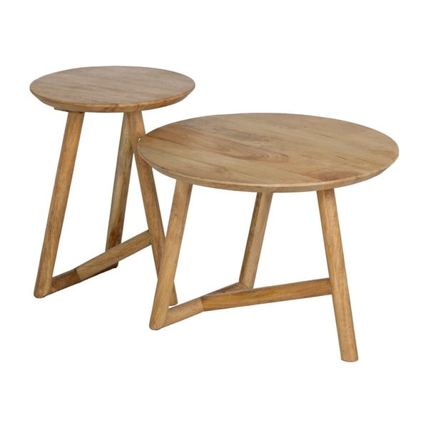 Okrúhly konferenčný stolík z mangového dreva v prírodnej farbe ø 60 cm Mao – Ixia-image-2