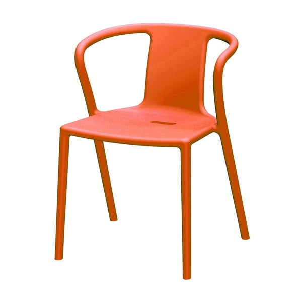 Oranžové jedálenské stoličky s podrúčkami Magis Air