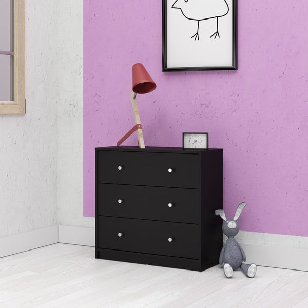 Čierna komoda Tvilum May, 72 x 68 cm-image-1