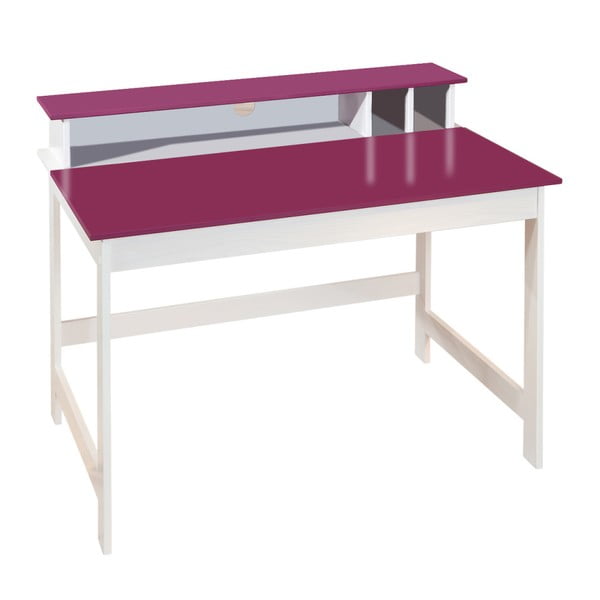 Ružovo-biely písací stôl 13Casa Up

