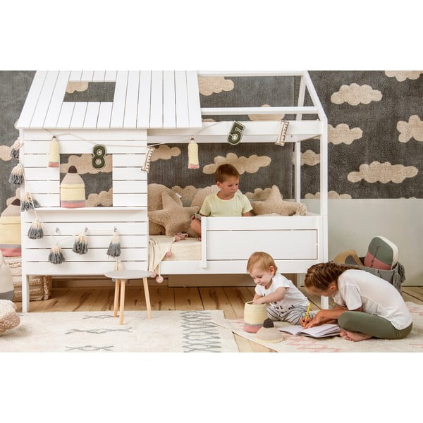 Modrý krémový prateľný ručne tkaný bavlnený koberec 120x160 cm Atlas Natural – Lorena Canals-image-1