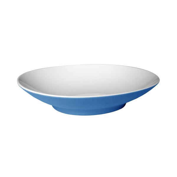 Modrý polievkový tanier Entity, 22,2 cm