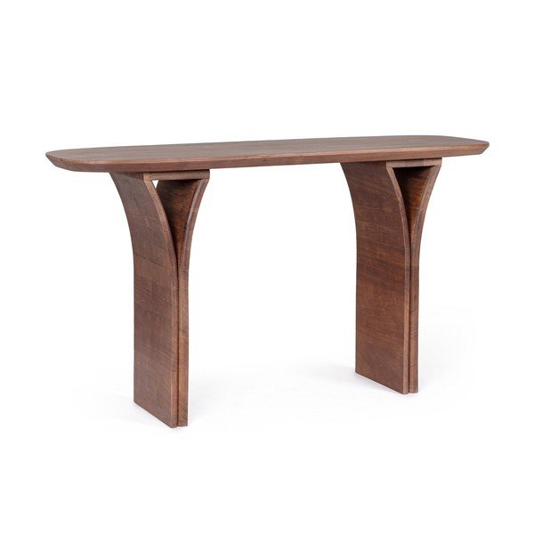 Konzolový stolík z mangového dreva v tmavo prírodnej farbe 40x137 cm Dalton – Bizzotto