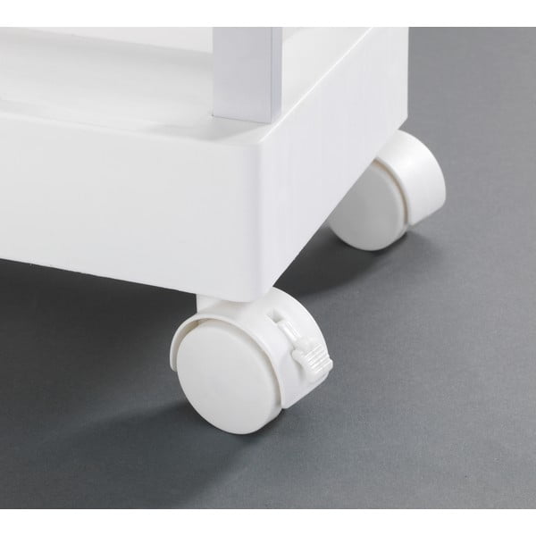 Biely plastový pojazdný regál 45x80 cm Mino - Wenko-image-1