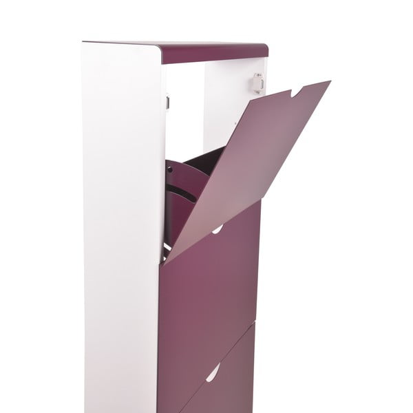 Fialový kovový výklopný botník 51x138x16 cm – Household Pleasure-image-2