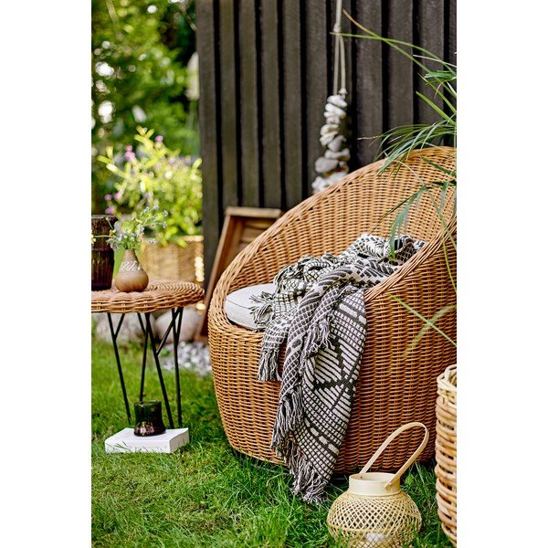 Okrúhly odkladací stolík z umelého ratanu ø 46 cm Roccas – Bloomingville-image-1