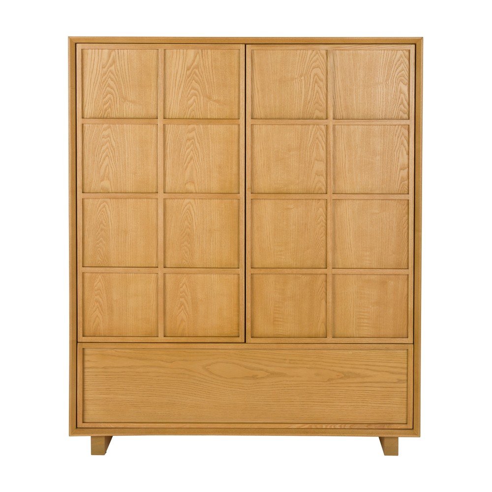 E-shop Skrinka z jaseňového dreva v prírodnej farbe 100x120x45 cm Raster – Zuiver
