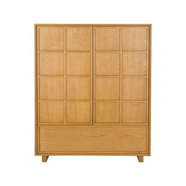 Skrinka z jaseňového dreva v prírodnej farbe 100x120x45 cm Raster – Zuiver