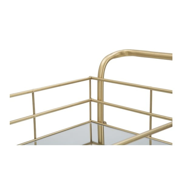 Servírovací vozík s 3 poschodiami s konštrukciou v zlatej farbe Mauro Ferretti Reo-image-2