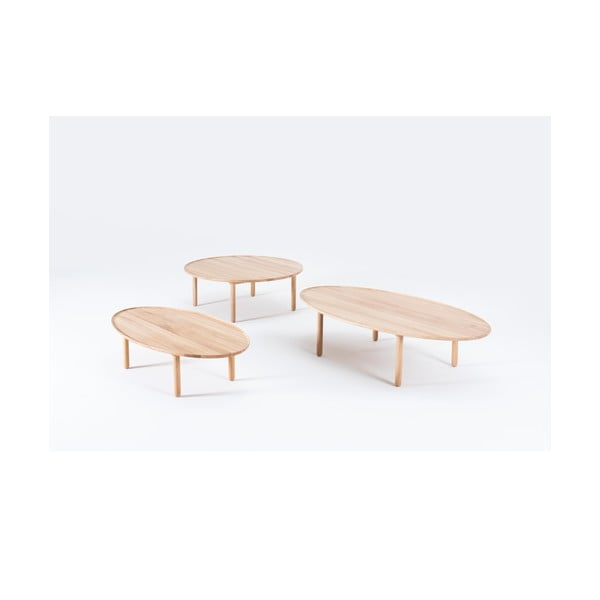 Konferenčný stolík z dubového dreva v prírodnej farbe 80x150 cm Mu - Gazzda-image-4