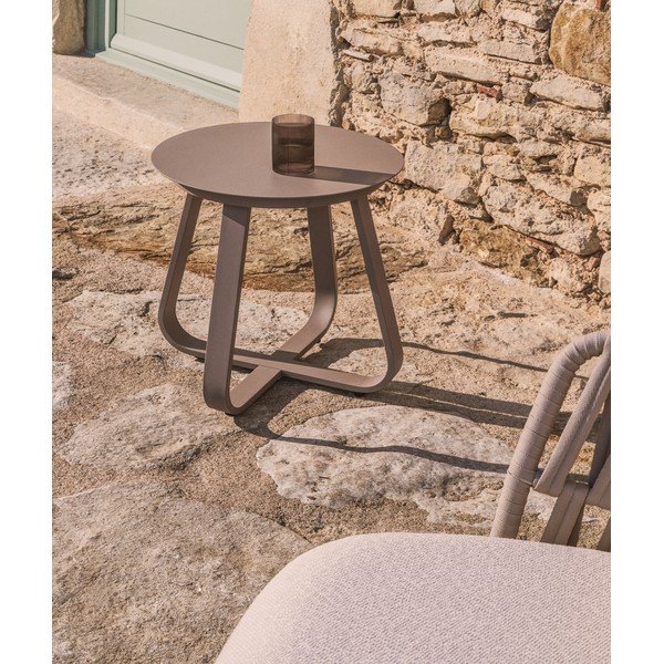 Kovový okrúhly záhradný stolík ø 48 cm Tamaris – Kave Home-image-3