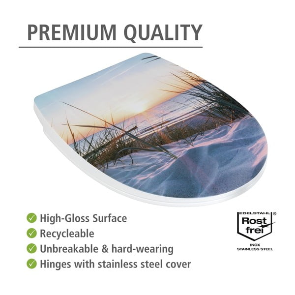 Záchodová doska s automatickým zatváraním 36,5 x 45 cm Baltic – Wenko-image-3