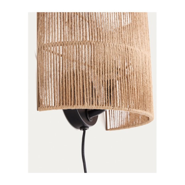 Nástenné svietidlo v prírodnej farbe Canar – Kave Home-image-2