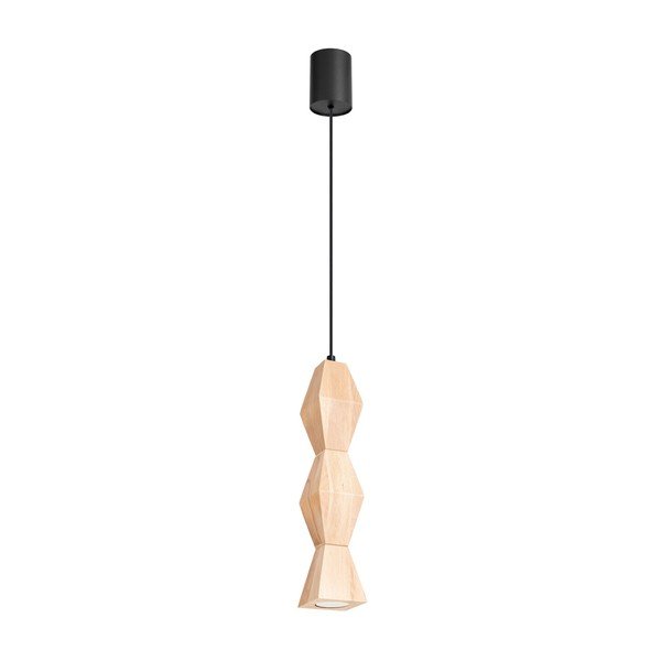Závesné svietidlo z bukového dreva v prírodnej farbe ø 8 cm Cubo – Sollux