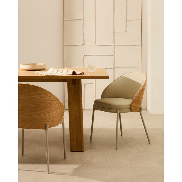 Krémová jedálenská stolička Eamy – Kave Home-image-1