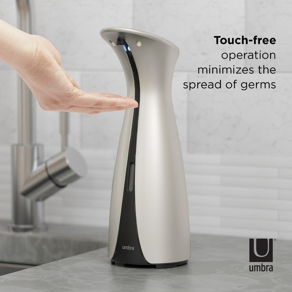 Bezdotykový dávkovač mydla v striebornej farbe 250 ml Otto – Umbra-image-1