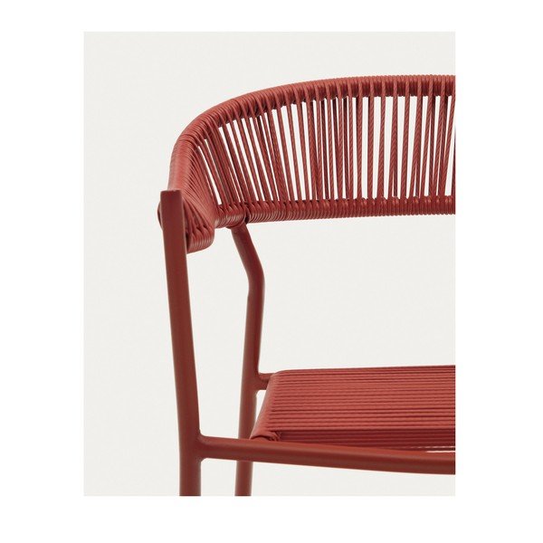 Jedálenská stolička z umelého ratanu v tehlovej farbe v súprave 4 ks Futadera – Kave Home-image-4