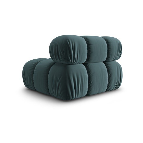 Zamatový modul pohovky v petrolejovej farbe (stredový diel) Bellis – Micadoni Home-image-4