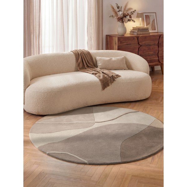 Fialový vlnený okrúhly koberec ø 200 cm Virelle – Villeroy&Boch-image-1