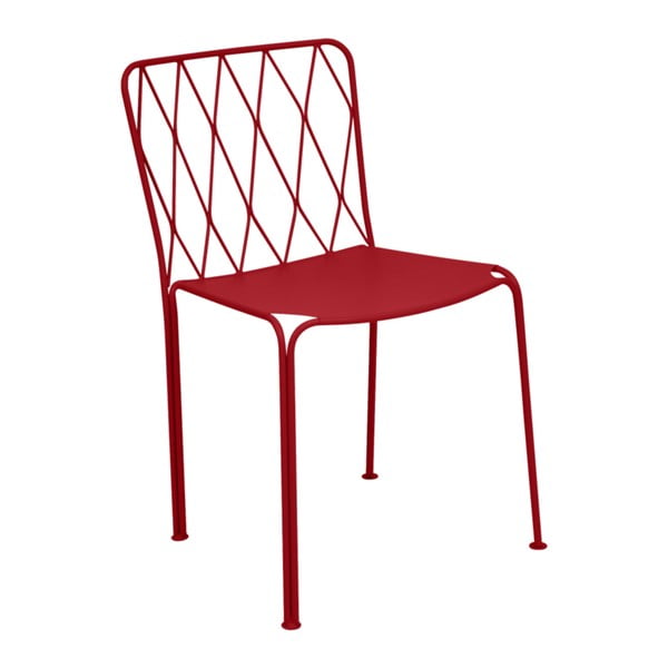 Červená záhradná stolička Fermob Kintbury