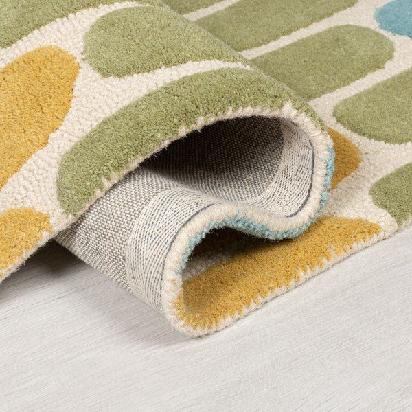 Žlto-zelený vlnený koberec Flair Rugs Fossil, 160 x 230 cm-image-1