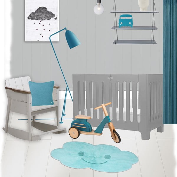 Detský modrý koberec Nattiot Nimbus, 75 × 115 cm-image-3