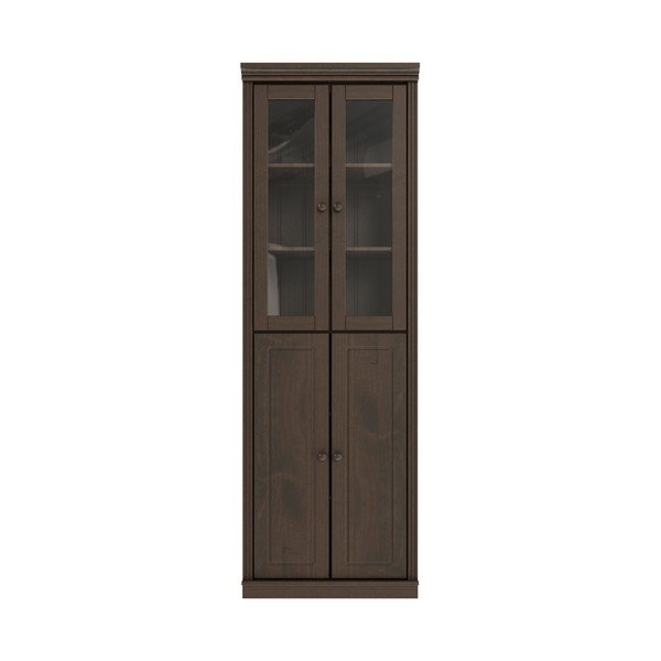 Tmavohnedá vitrína z borovicového dreva 74x223x37 cm Anita – Støraa
