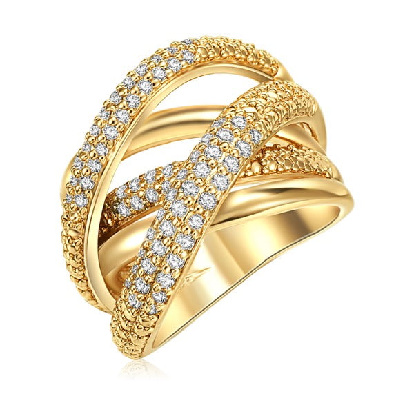 Dámsky prsteň zlatej farby Tassioni Barbara, 52