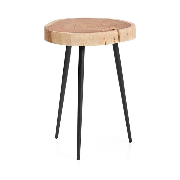 Okrúhly odkladací stolík s doskou z akácie 35x35 cm Tanive – Kave Home
