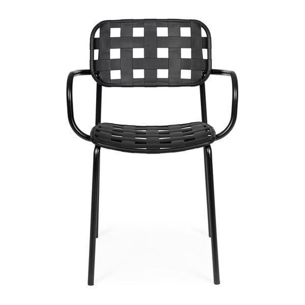 Čierne kovové záhradné stoličky v súprave 4 ks Clover – Bizzotto-image-1