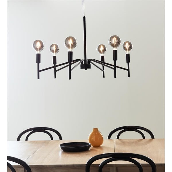 Čierne závesné svietidlo Markslöjd Monarch, ø 70 cm-image-1