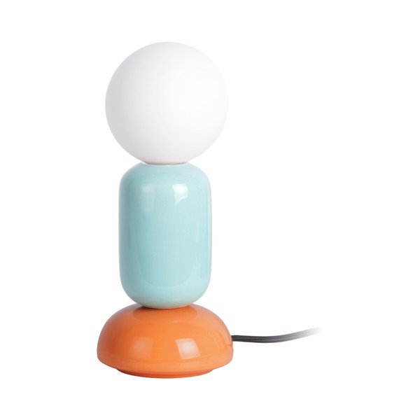 Keramická stolová lampa v mentolovej farbe/oranžová (výška  27 cm) Firenze Tube – Leitmotiv