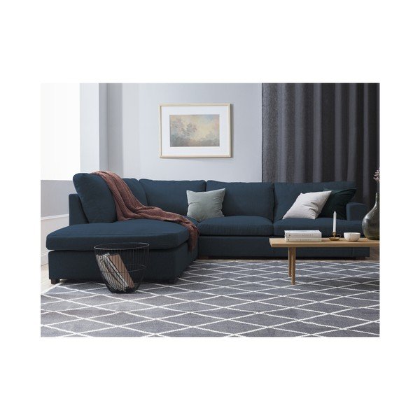 Modrá rohová pohovka Windsor & Co Sofas Daphne, ľavý roh-image-2