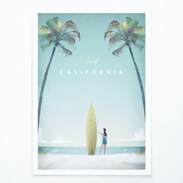 Plagát Travelposter California, 50 x 70 cm