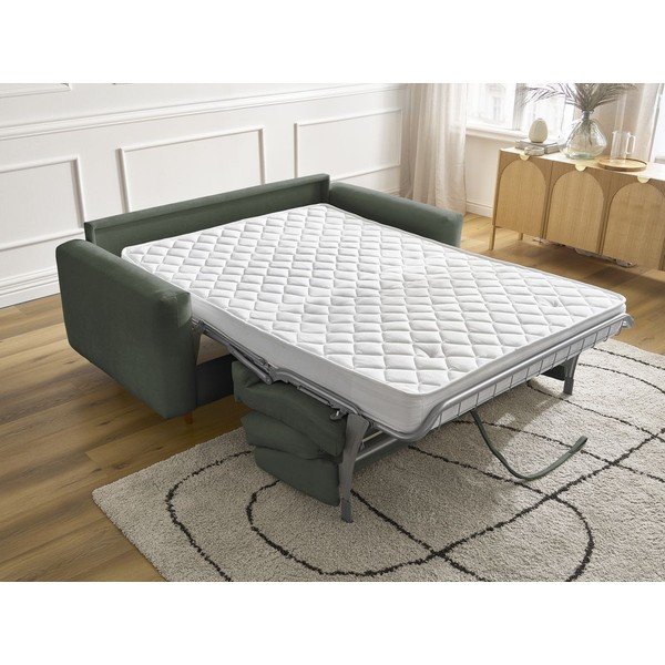 Zelená pohovka na každodenné spanie/rozkladacia 200 cm Cocoone – Bobochic Paris-image-1