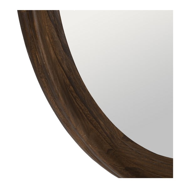 Nástenné zrkadlo s dreveným rámom ø 110,5 cm Paula – Ixia-image-2