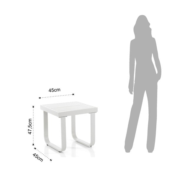 Hliníkový odkladací stolík 47.5x47.5 cm Ischia – Tomasucci-image-1