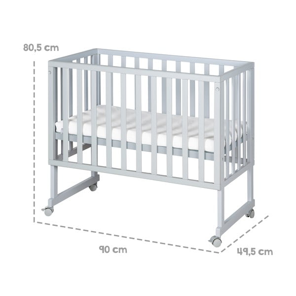Sivá postieľka 90x45 cm – Roba-image-4