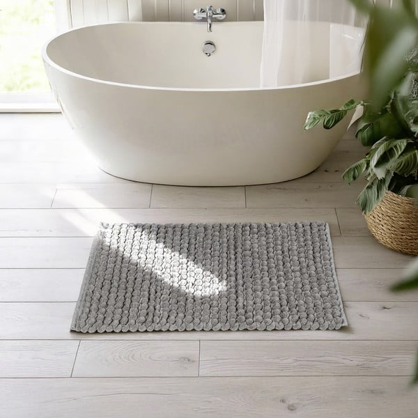 Sivá textilná kúpeľňová predložka 50x80 cm Solivo – Wenko-image-1