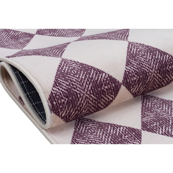 Fialovo-béžový umývateľný koberec 160x100 cm - Vitaus-image-1