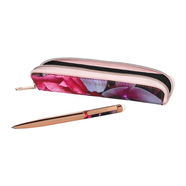 Pero v ružovozlatej farbe so stylusom a peračníkom Ted Baker Touch Screen Splendour
