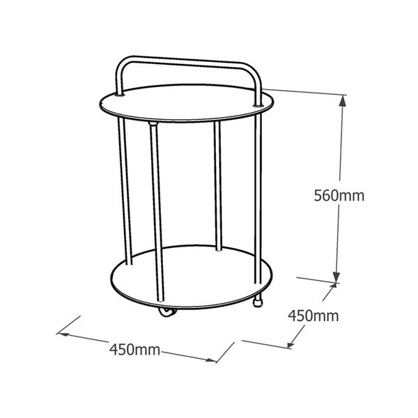 Kovový okrúhly záhradný odkladací stolík ø 45 cm Plip – Ezeis-image-4