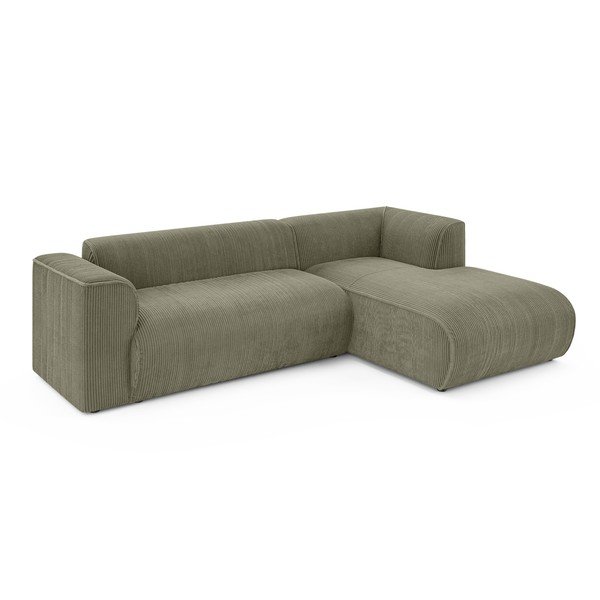 Zelená menčestrová rohová pohovka (pravý roh/s leňoškou) Merid  – Ropez-image-2