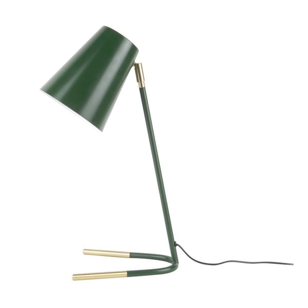 Zelená stolová lampa s detailmi v zlatej farbe Leitmotiv Noble