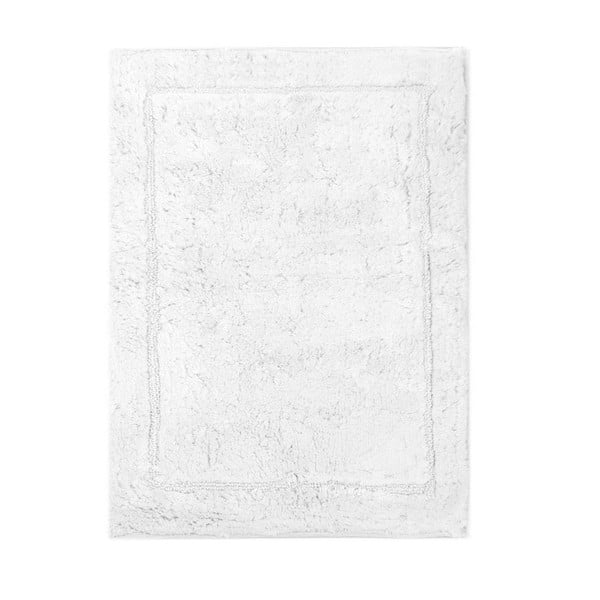 Biela bavlnená kúpeľňová predložka Phil, 70 × 110 cm
