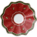 Červený porcelánový tanier s vianočným motívom Villeroy & Boch, ø 16,5 cm