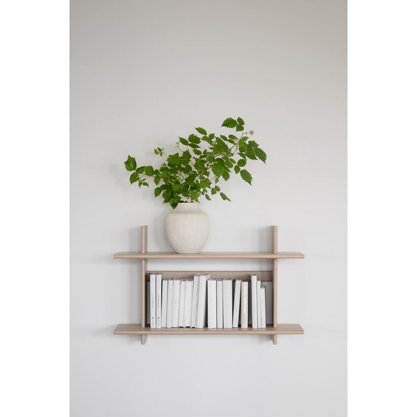 Poschodová polica v dekore duba v svetlo prírodnej farbe 75 cm Westlock – Rowico-image-1